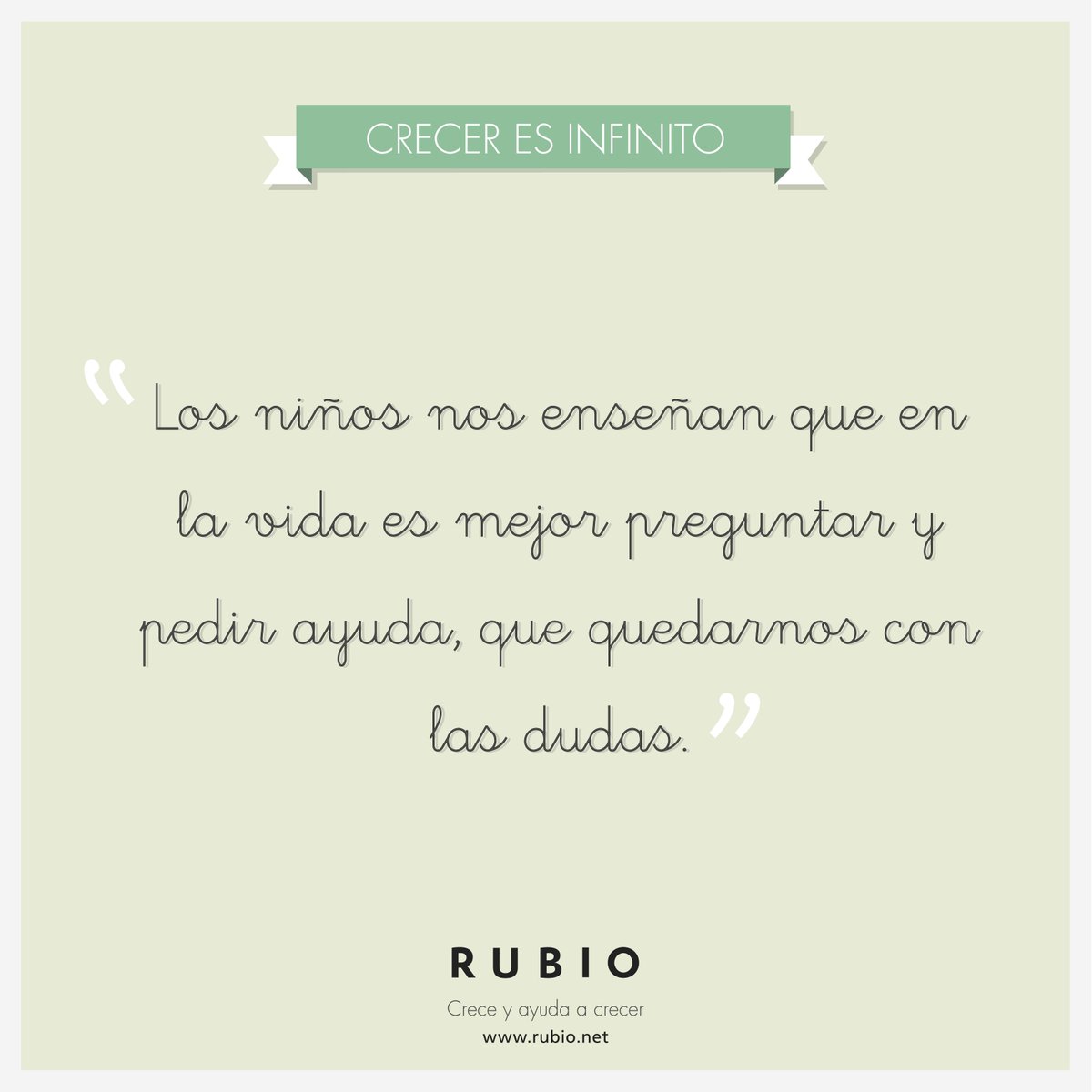 cuadernosrubio's tweet photo. Los niños nos enseñan que en la vida es mejor preguntar y pedir ayuda, que quedarnos con las dudas. https://t.co/j5jIlnQlTC