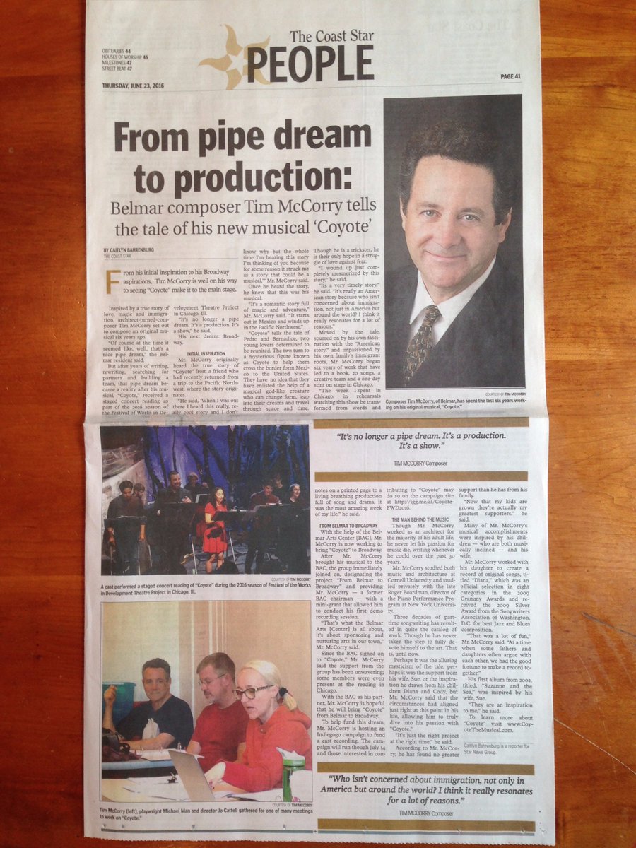 #coyotethemusical
Only $375 away from our 5K goal with 3 days left! We're gonna make it! igg.me/at/CoyoteFWD20…