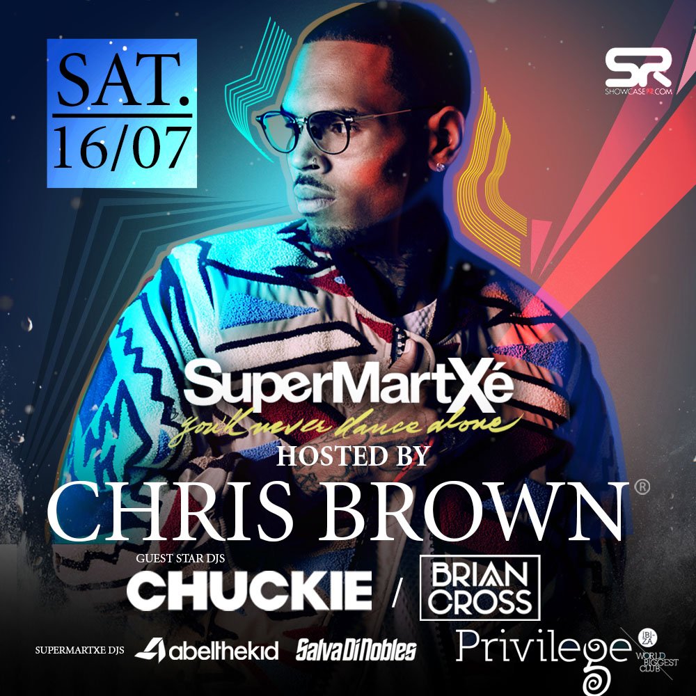 Zillarichtv's tweet image. RT! Regalamos 2 tickets para una de las mejores @SuperMartXeWT del año con Chris Brown y Chuckie en @privilege_ibiza