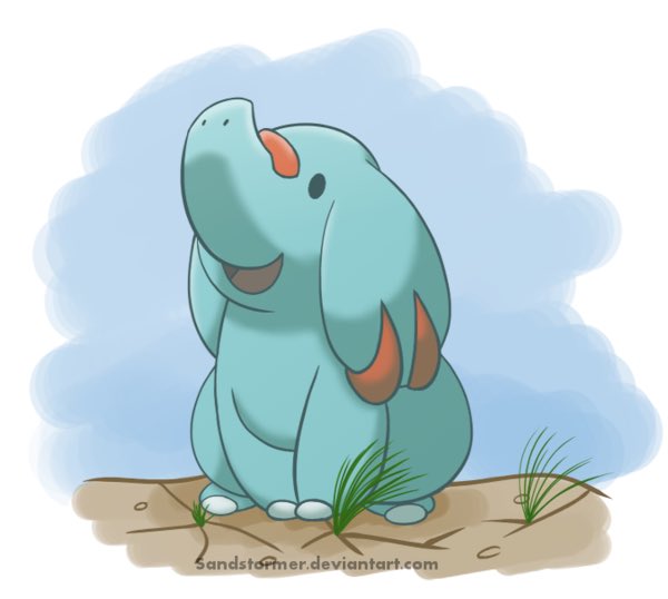 PokeHype's tweet photo. Phanpy by Sandstormer! https://t.co/csol2Odpov