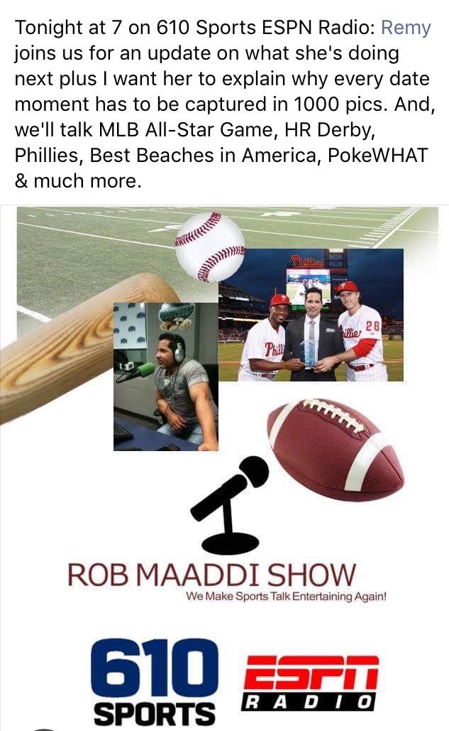 RobMaaddi's tweet photo. #RemyAndRob together again tonight at 7 pm on @610amsports @GlamFaceByRemy https://t.co/DyD3aE86jE