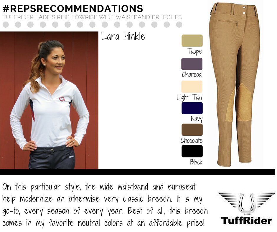 TuffRider_'s tweet photo. This week's #RepsRecommendations features the Ladies Ribb Lowrise Wide Waistband Breeches! https://t.co/qhkQd4Edzs https://t.co/tJv5oaJC76