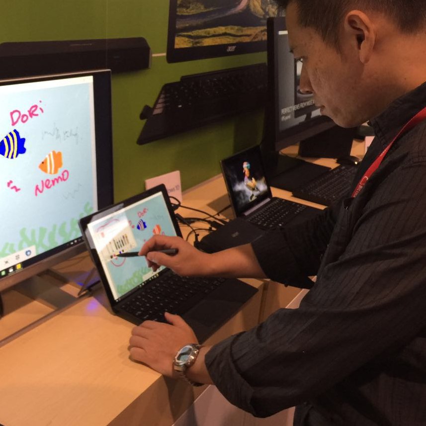 Acer's tweet image. Our Switch Alpha 12 with its Active Pen technology is the perfect combination. #WPC2016 spr.ly/6010BxES6