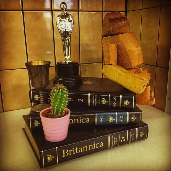 When #hannothegorilla is pictured with some of our other office oddities... <a href="/Britannica/">Encyclopaedia Britannica</a> @davidweekstudio #lifeofn3rd