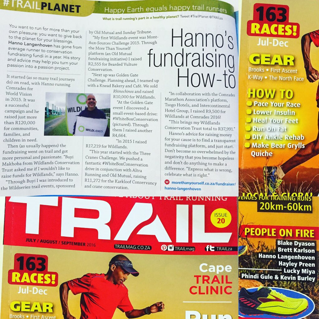 marethalang's tweet photo. #rhinorunner @HannoL "on fire" according to @TRAILza - all while raising funds for @WildlandsSA  @WildSeriesSA https://t.co/GO0AKPs33U