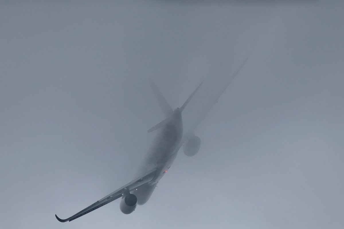 thalesgroup's tweet photo. #FIA16 #FlightDisplay @Airbus #A350XWB behind the clouds https://t.co/I3AJqYkmDM