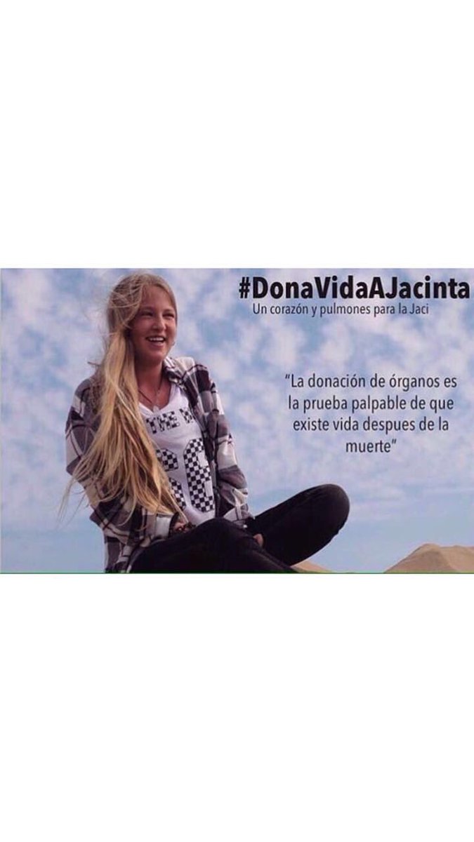 MedelPitbull's tweet photo. todos los chilenos somos responsables de la donación. #DonaVidaAJacinta https://t.co/d0YGzwvVZl