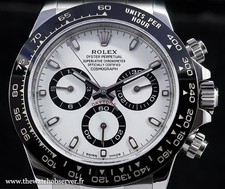 TheWatchObs's tweet image. Un des plus gros succès de @Baselworld 2016, le nouveau #Daytona de Rolex. #Revue et #test bit.ly/2a607oz