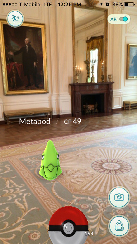At the #WhiteHouse catching #PokemonGO #pokemon #CatchEmAll