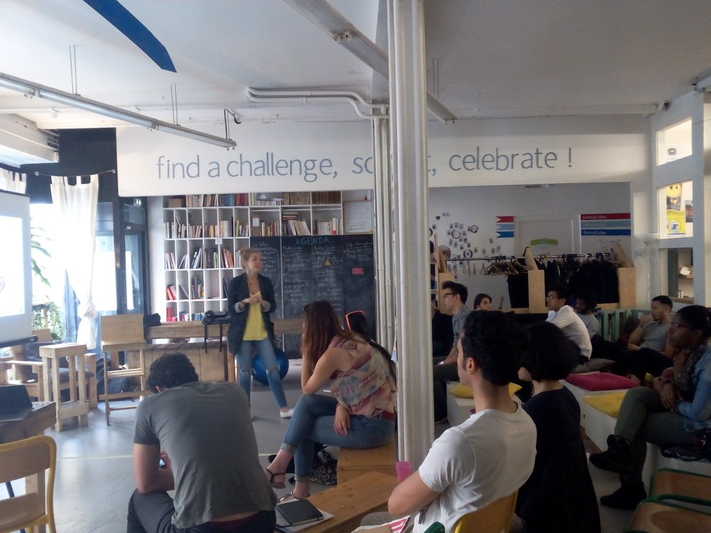 MathildeThorel's tweet image. Des #entrepreneurs en herbes découvrent le @SenseCubeCC  grâce à @NWKEntreprendre ! @MakeSense