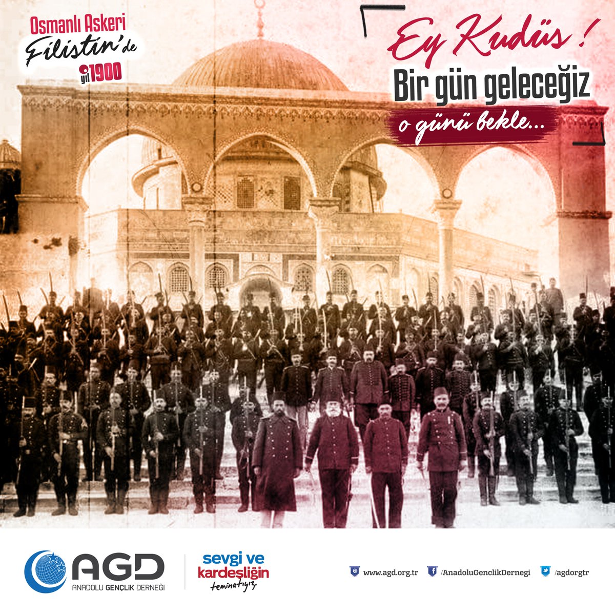 Ey Kudüs!
Bir gün geleceğiz o günü bekle...
Yıl 1900 Osmanlı Askeri Filistin'de