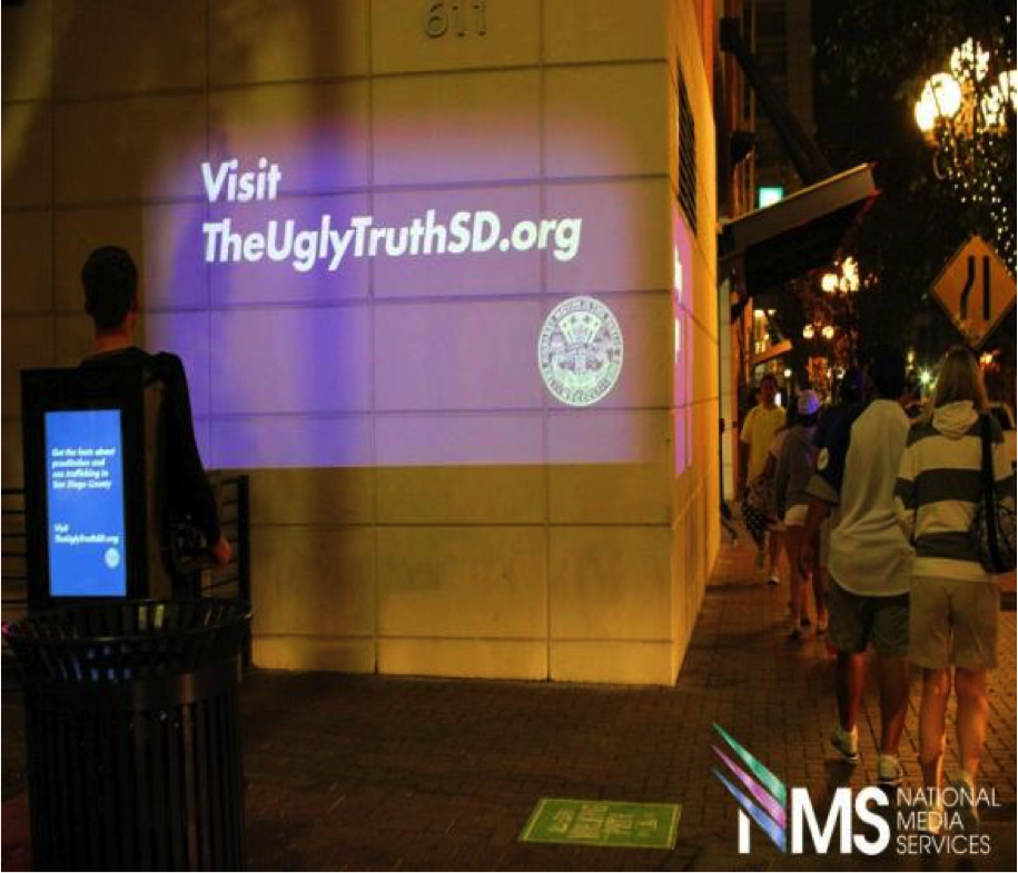 KineticOOH's tweet photo. Did you see #TheUglyTruth #ProjectionMan at #HomeRunDerby last night? @nmsooh @VoicesandFaces @SDDistAtty @WorldWEUS https://t.co/QnZ4ZT2X8c