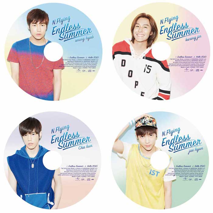 NFlyingBR's tweet image. [INFO] 12/07/16
As 4 versões de "Endless Summer", o novo single japonês do NFlying que será lançado 13/07.