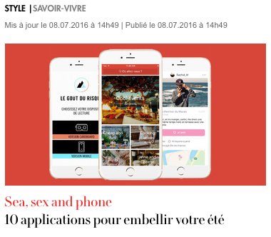10 applications pour embellir votre été sur <a href="/VanityFairFR/">VANITY FAIR FRANCE</a> vf.fr/DkMmUs  <a href="/MerryPixel/">Merry Pixel</a> <a href="/chooz/">Tiina</a> <a href="/SarahSauquet/">Sarah Sauquet</a>