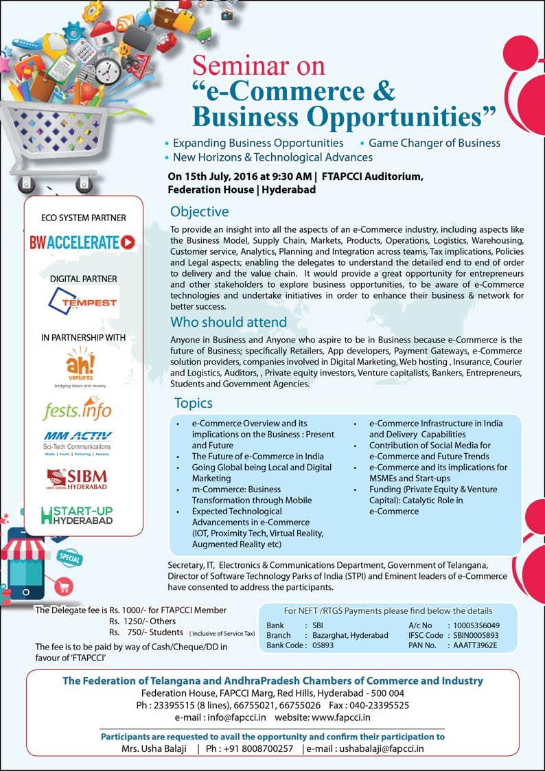 Join us for the seminar on e commerce and business opportunities! 
#ecommerce #gamechanger #exploretheunexplored