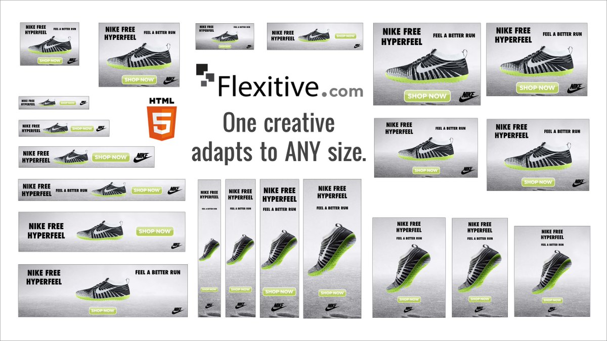 flexitive's tweet image. #Graphicdesigners can build one #programmatic #creative that adapts to all sizes with Flexitive.com