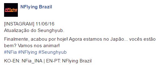 NFlyingBR's tweet image. [INSTAGRAM] 11/06/16
Atualização do Seunghyub.
#NFia #NFlying #Seunghyub