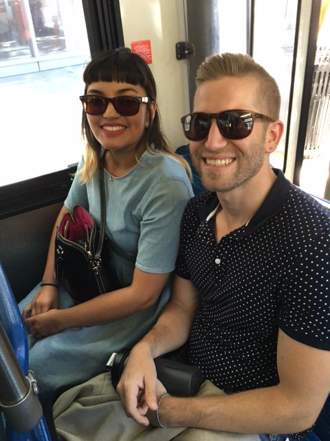 sjenvironment's tweet photo. City staff take bus to lunch, help coworkers try public transit, for #sanjose #greencommutechallenge #transittuesday https://t.co/euE8hOwaUF