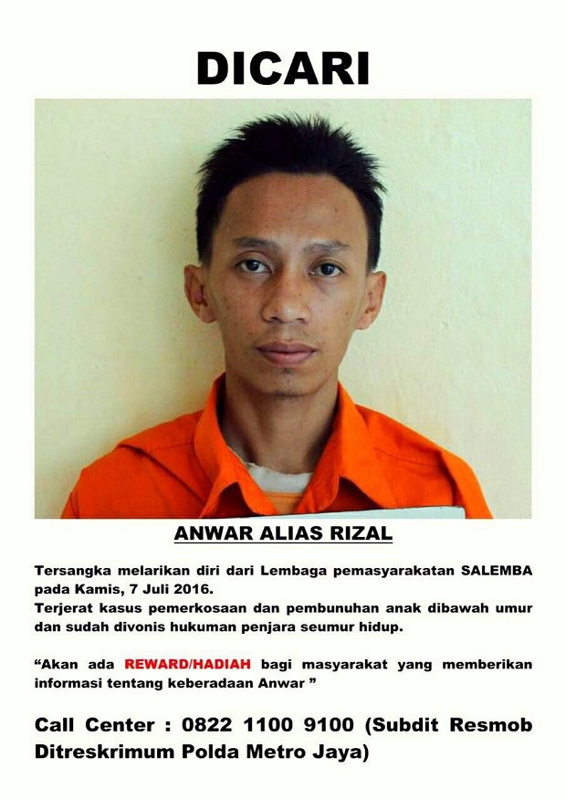 DICARI: Anwar, Penjahat Seksual Anak. Laporkan ke Polda Metro Jaya 0822 1100 9100