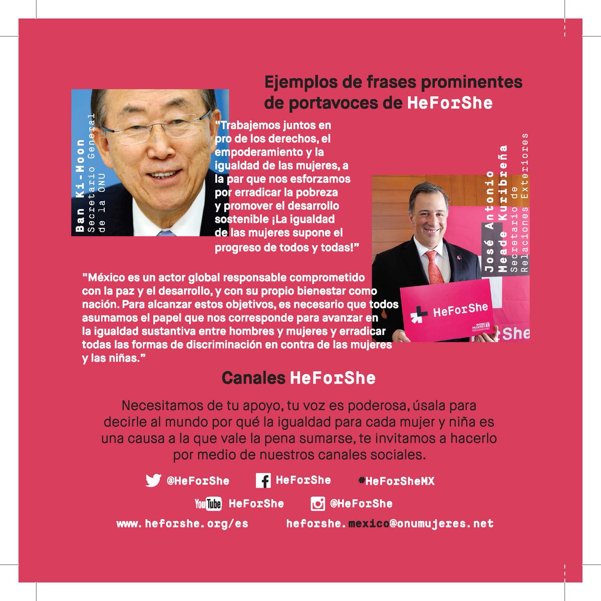 En favor de la #igualdad de género ¡Únete! No es sólo asunto de mujeres <a href="/HeforShe/">HeForShe</a> <a href="/ONUMujeresMX/">ONU Mujeres México</a>