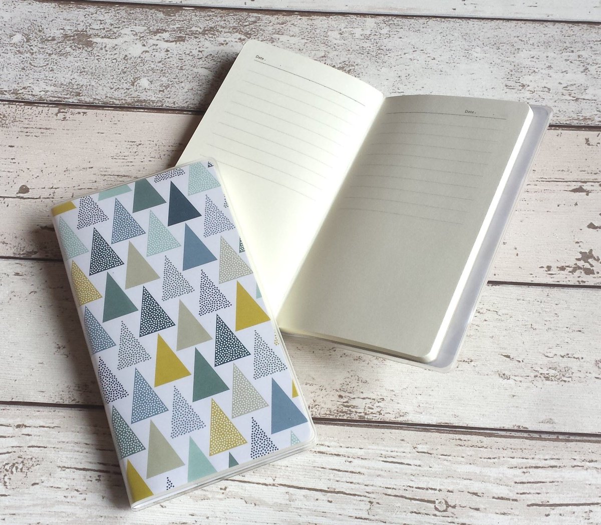 Fuzzlepip's tweet image. Planner notebook diary or order book. Triangles design notepad with b… tuppu.net/f7db5b4c #Etsy #NotepadPlanner
