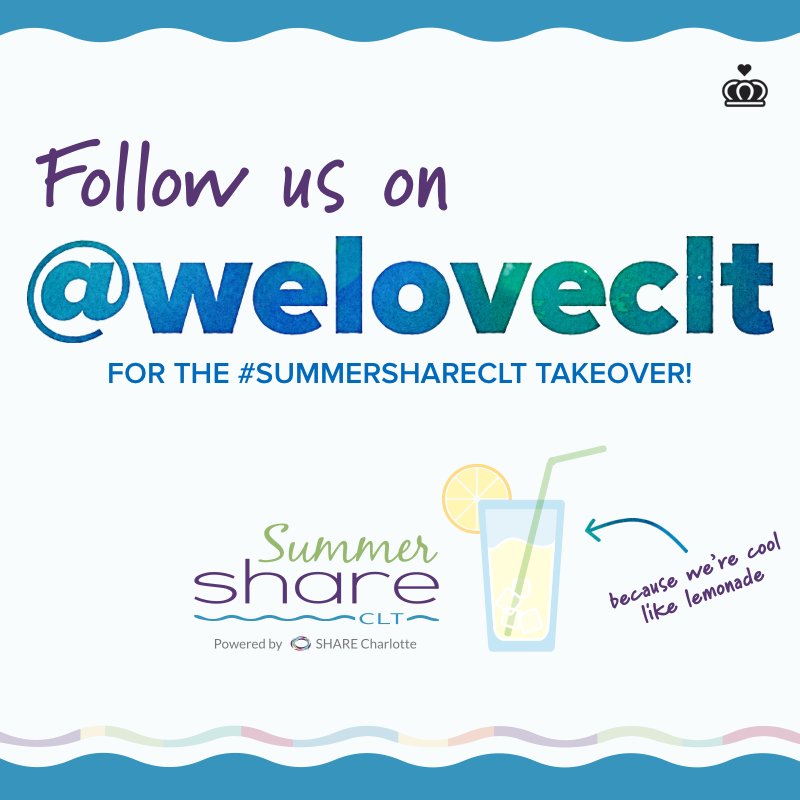InReachNC's tweet photo. We'll be taking over @WeLoveCLT tomorrow!
#summershareCLT
#giveneedavacay https://t.co/YcL89hjNfn