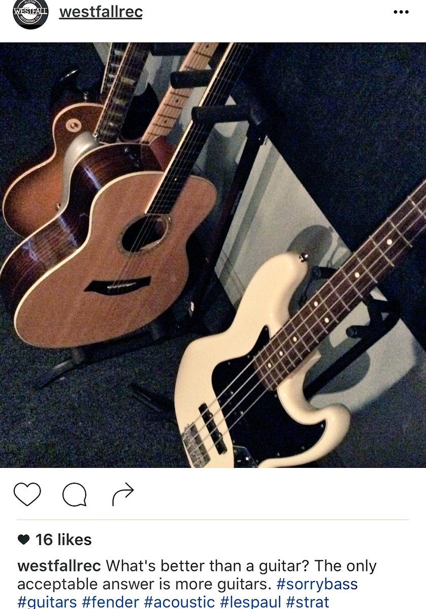 WestfallRec's tweet photo. Is there anything better? 🎸 #musiclovers #producer #Producers @WestfallRec #recordingstudio #create #guitar #guitars https://t.co/xncz1KbRDv