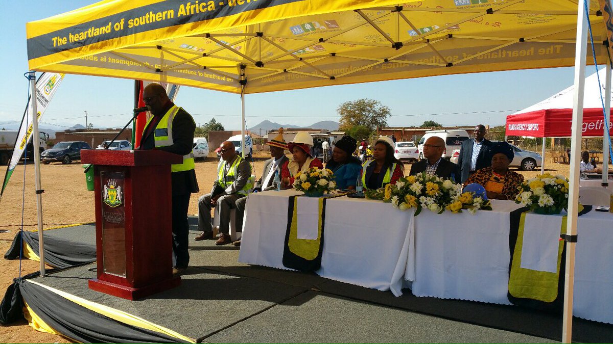 RoadsAgency's tweet photo. #RAL@#WORK:The Hon Premier @ChupuMathabatha and MEC @NdouJerry at the SOD Turning a Ceremony of both #D4109 &amp; #D3602 https://t.co/BCTAr2E7Kr