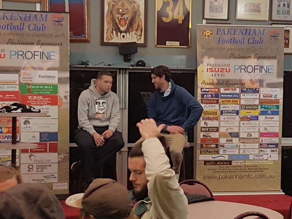 After training, Jack Anning hosted a question and answer session with players from the Senior Club and Junior Club