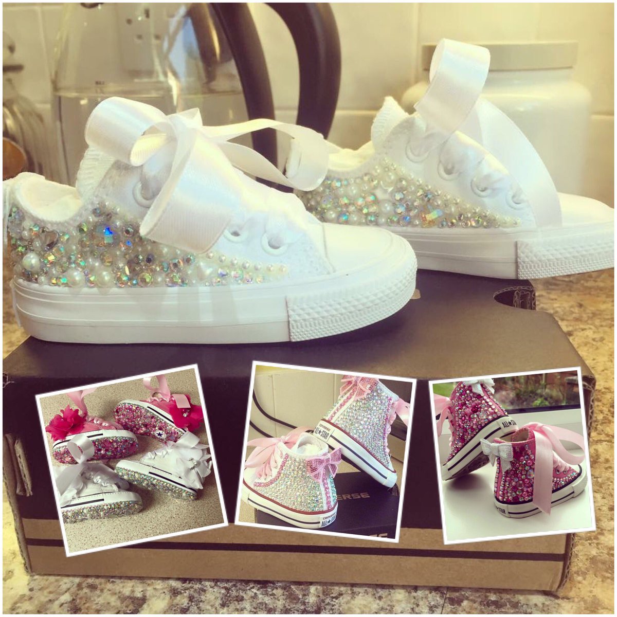 DollyBirds10's tweet photo. #customised #converse #bling #sparkle #infants #adults #baby inbox for details https://t.co/riNdqjVO8A
