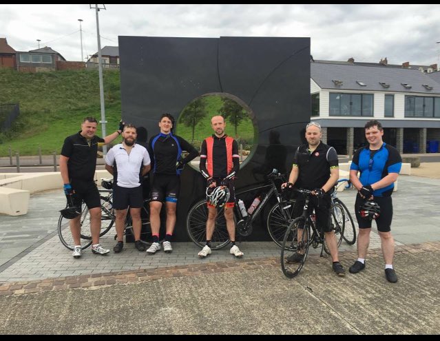 JonSmale's tweet image. Big well done to Brad Nigel Dan Jonny Ben and myself from Tesco Carlisle for just completing the coast to coast 😄😄