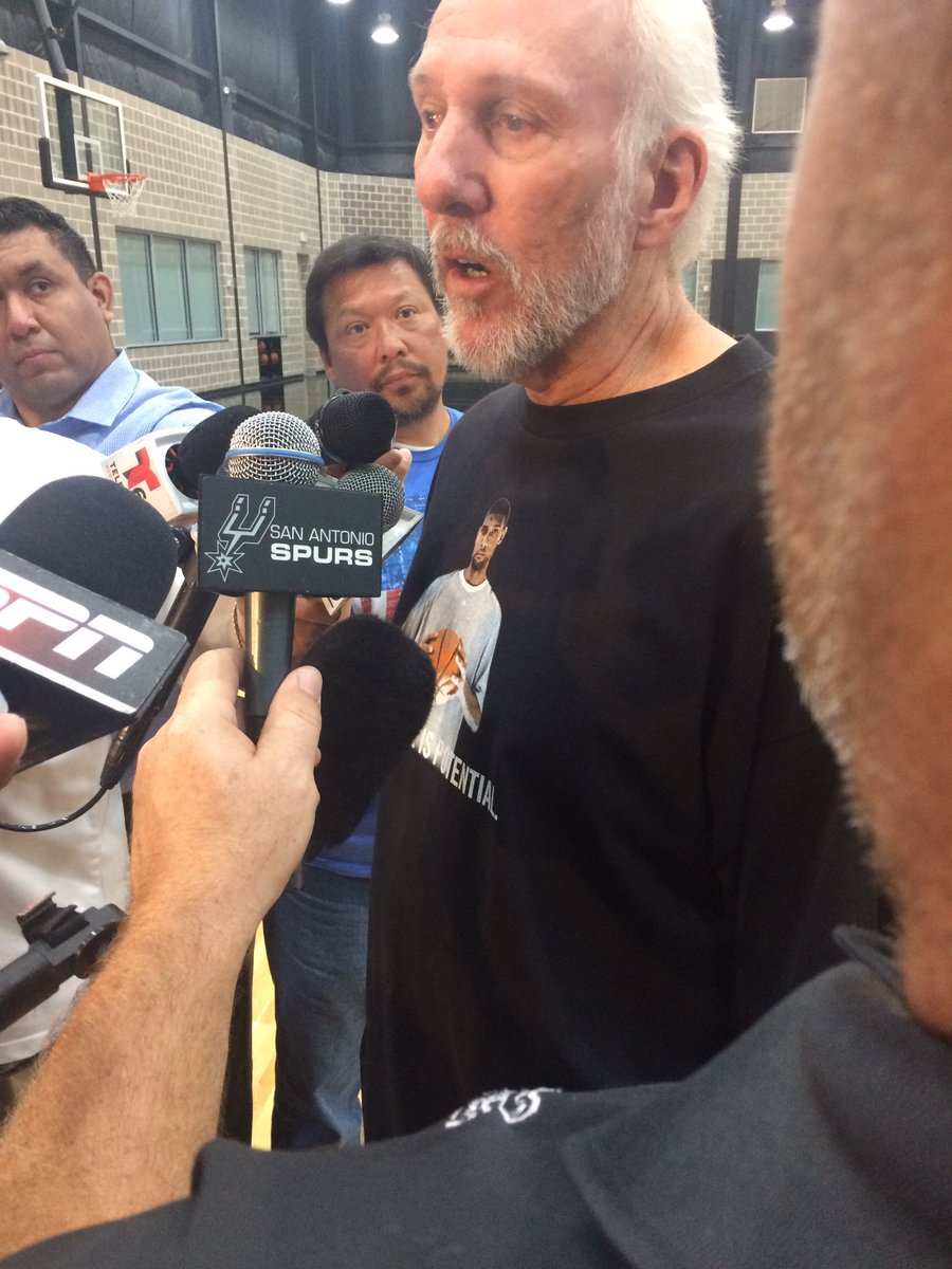 mikejbenson13's tweet photo. Pop wearing this shirt for the most candid interview he has ever given. #impossibleispotential #ThankYouTD https://t.co/7YjPLdwJ3O