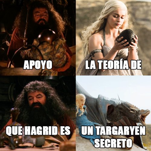 EiProfeta's tweet image. Hagrid Targaryen, padre de dragones.