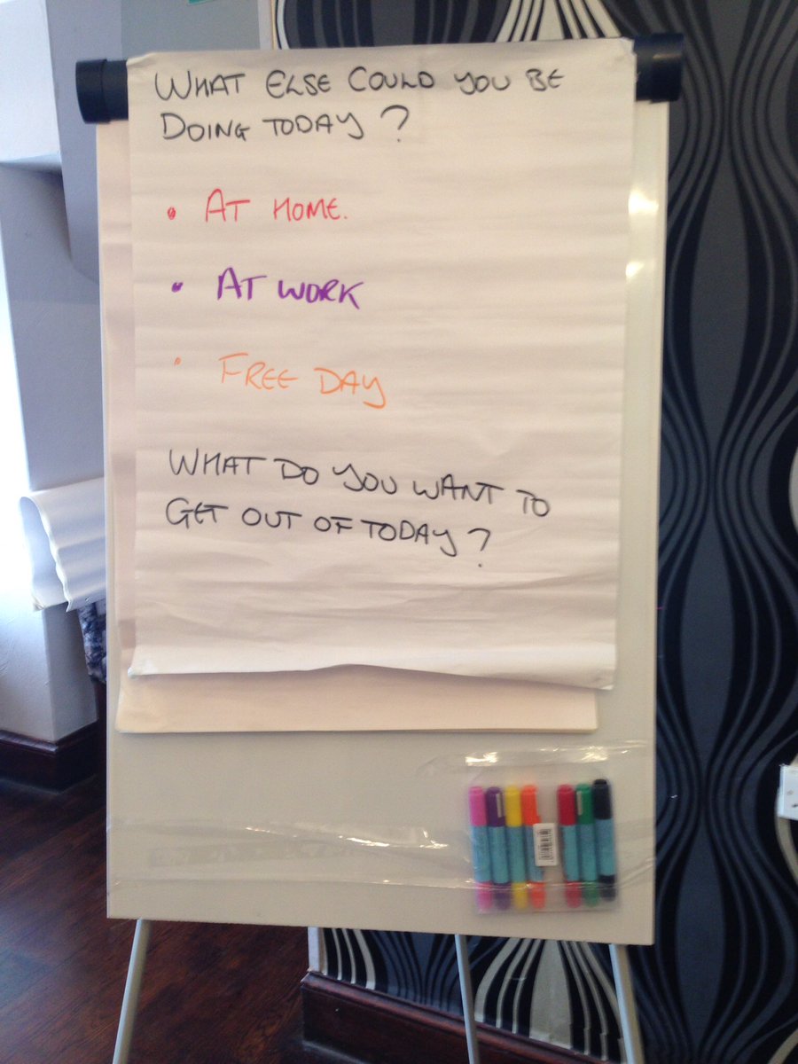 So pleased with this - Pens stuck to the Flipchart - very handy! - great day training @ Slug and Lettuce in Didsbury