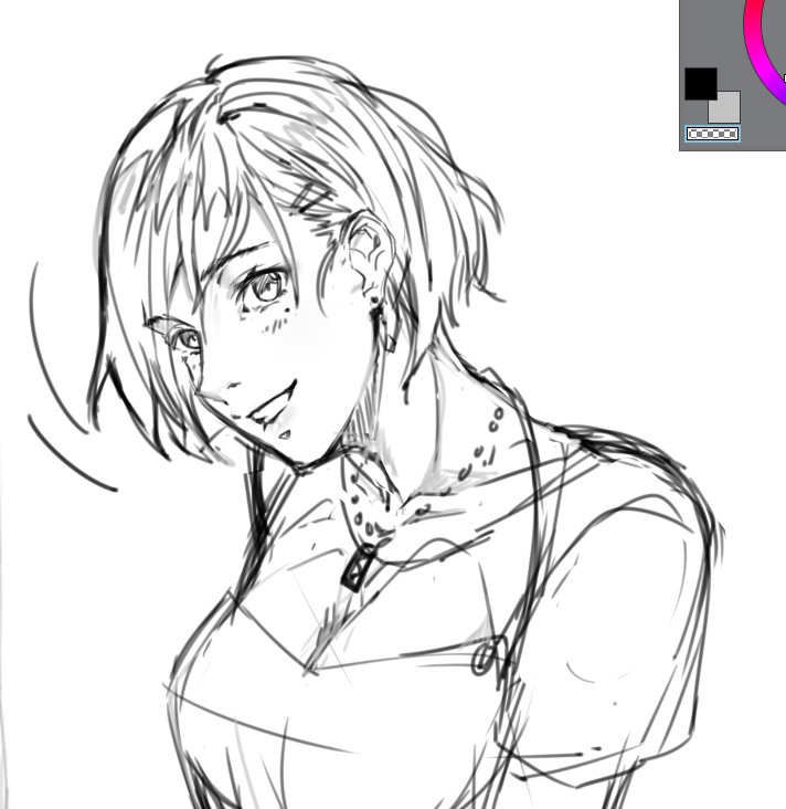 あー洋画観つつ落書きしてる場合じゃない…!今やってるキャラ終わったら寝ないと…その前に休憩しようね 