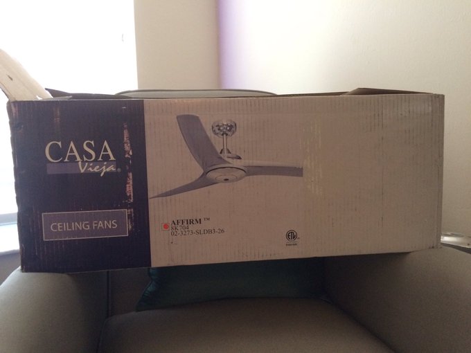 Gifts for the house! excited about this b/c I HATE that fan  wanted to change it since I bought the place<a href="/tag/findomproblems"class="tags"><span>#findomproblems</span></a>