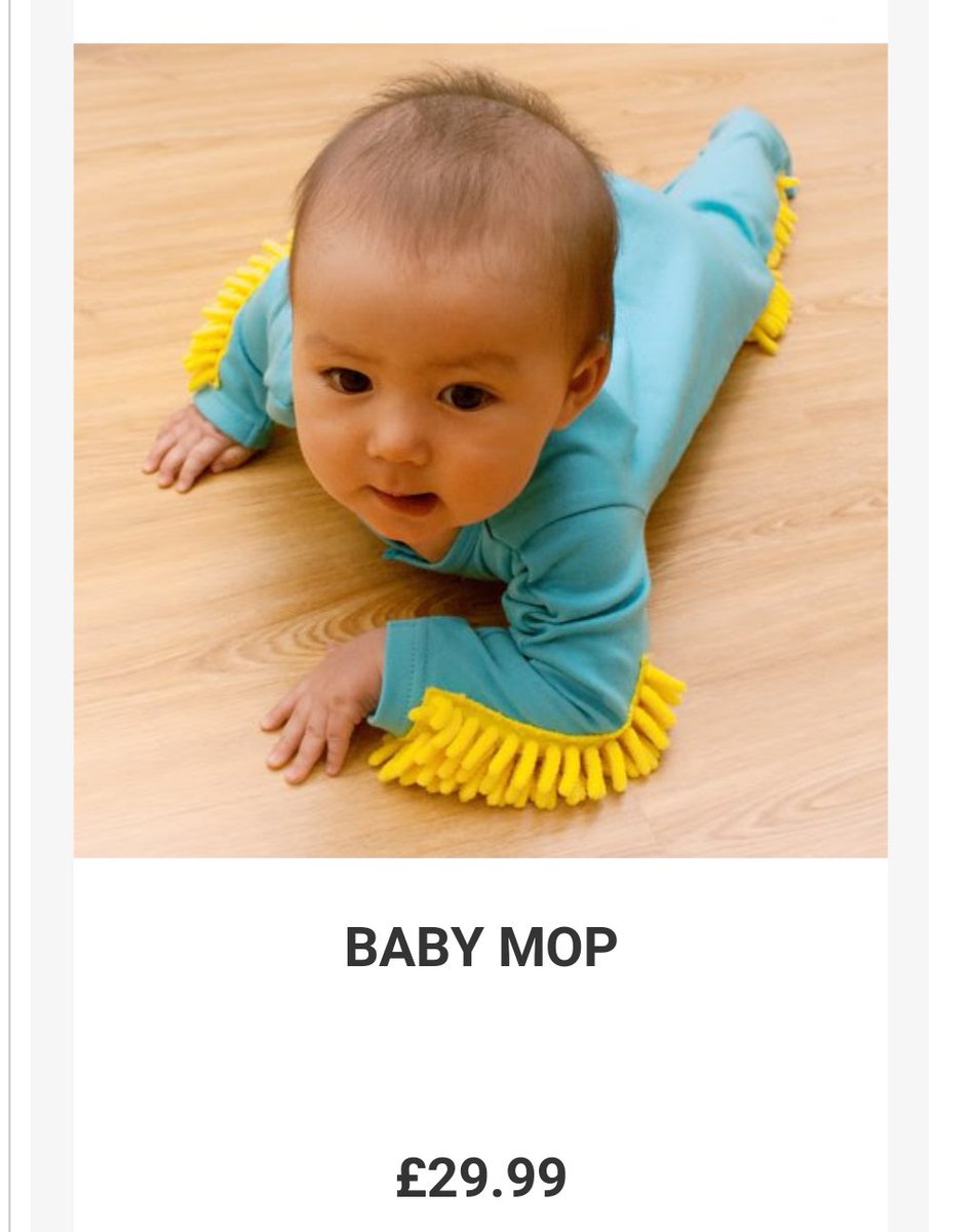 Honestbump's tweet photo. Cleaning is near impossible with a baby. My prayers have been answered  #BabyFuture #TuesdayTreat thanks @firebox 😂 https://t.co/hS4BpMFrBo