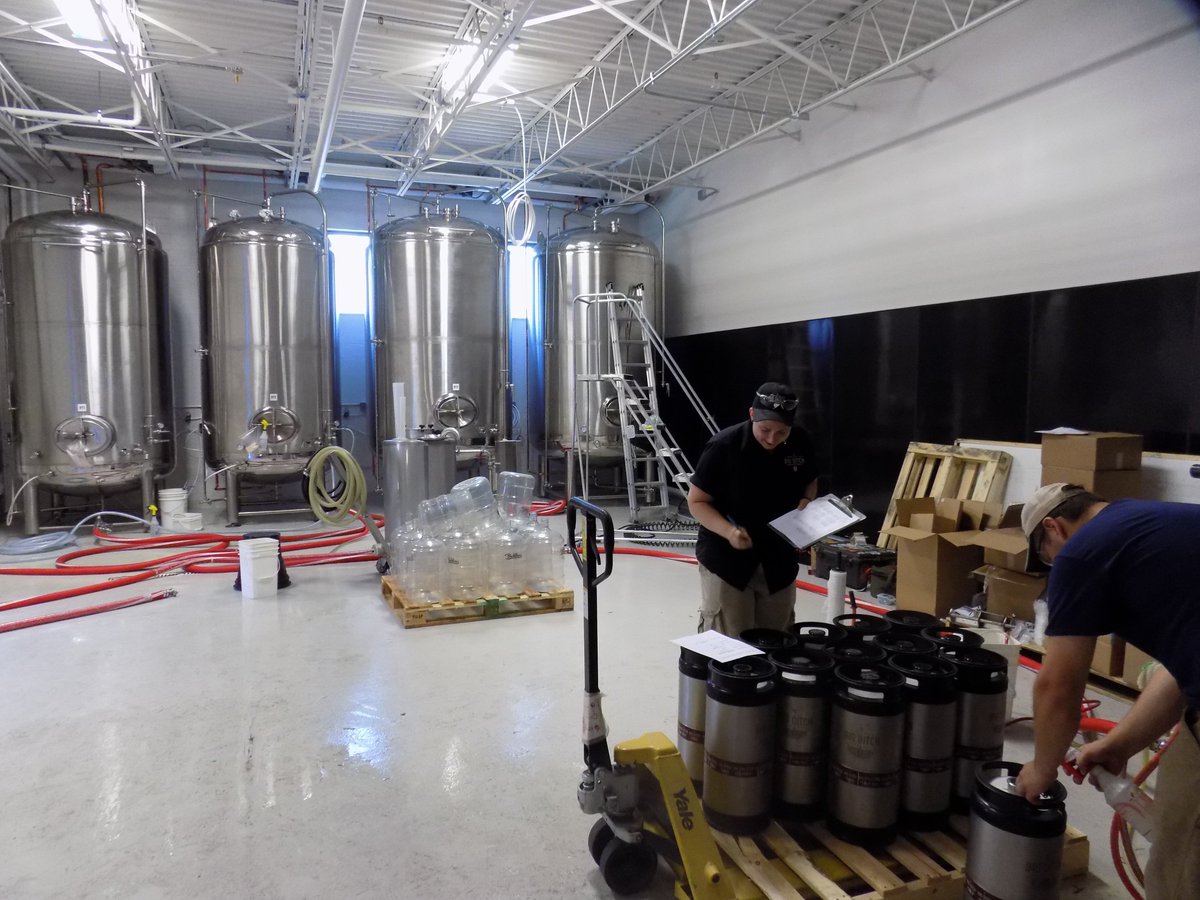 Check out our new packaging room! New brewers Devin+John kegged 65 bbls today-wow! Canning line delivery coming up!