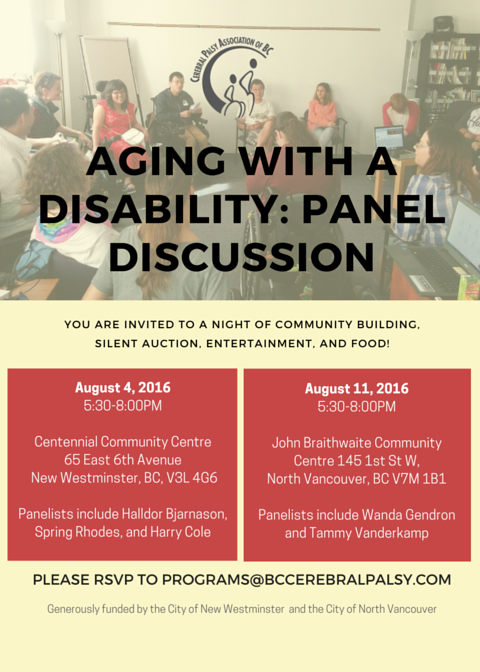 On August 4, join us in New West for a discussion on Aging w/ a Disability. <a href="/New_Westminster/">City of New Westminster</a> <a href="/newwestrec/">New Westminster Parks and Recreation</a> <a href="/NWPLibrary/">NWPLibrary</a>