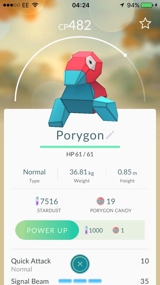 Found a wild #porygon in #PokemonGO so excited!