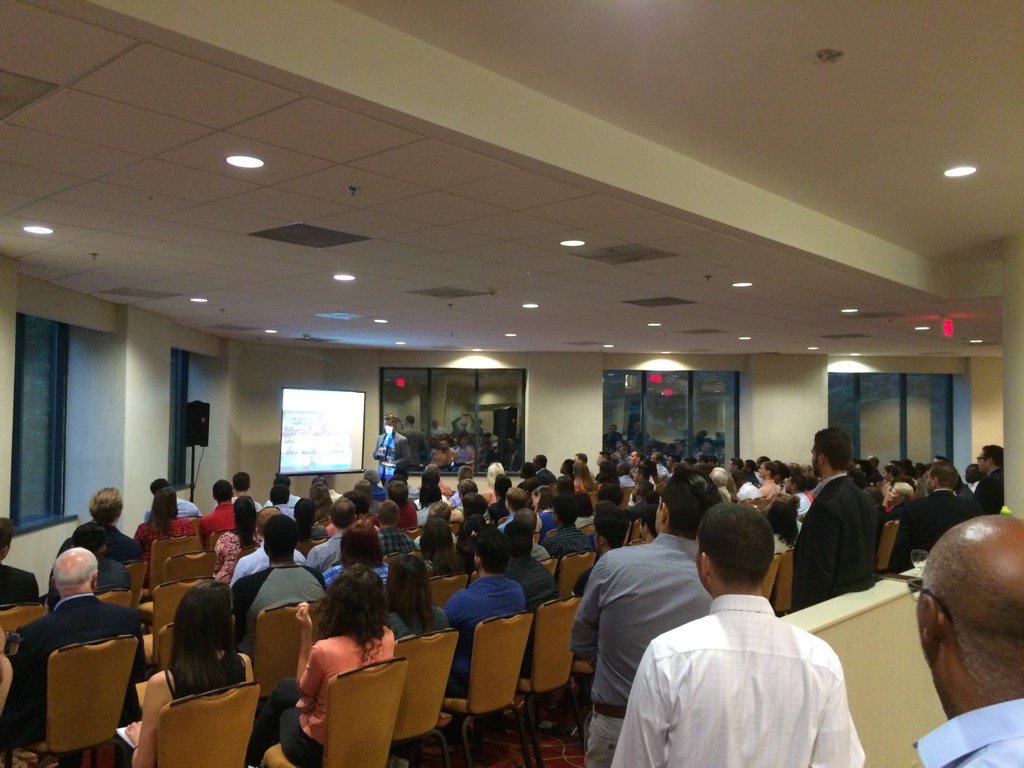 Max'd out. Added 20 chairs. Record #s of biz owners and candidates. 150.