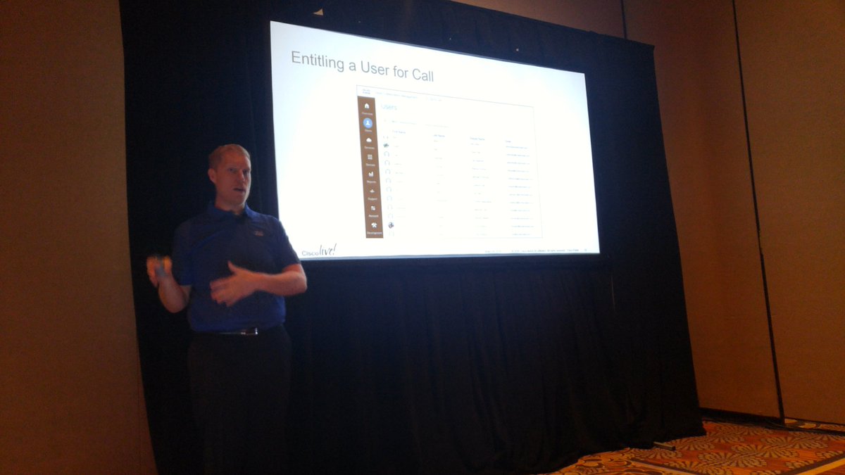 RTrifanov's tweet photo. Chris Ward killing it at the #CiscoSpark  session! Test out spark on #dcloud now!  @ciscodcloud @mikehpaget #CLUS https://t.co/RPshM5WDgv
