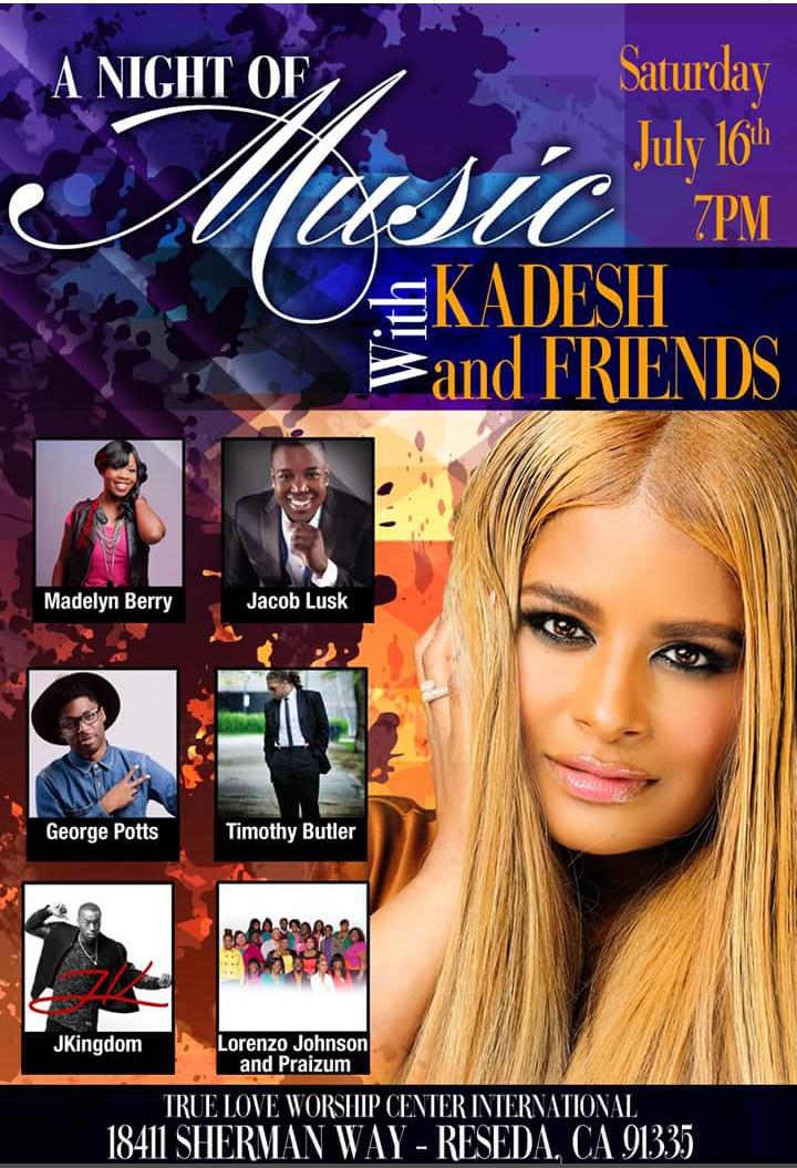 TrueLoveLA_'s tweet photo. BRING YOUR FAMILY &amp; FRIENDS TO A NIGHT OF MUSIC WITH Kadesh DesireeJackson &amp; FRIENDS! 🎤 @IamKadesh @TheJorgyPorgy https://t.co/fKRcoCb6nO