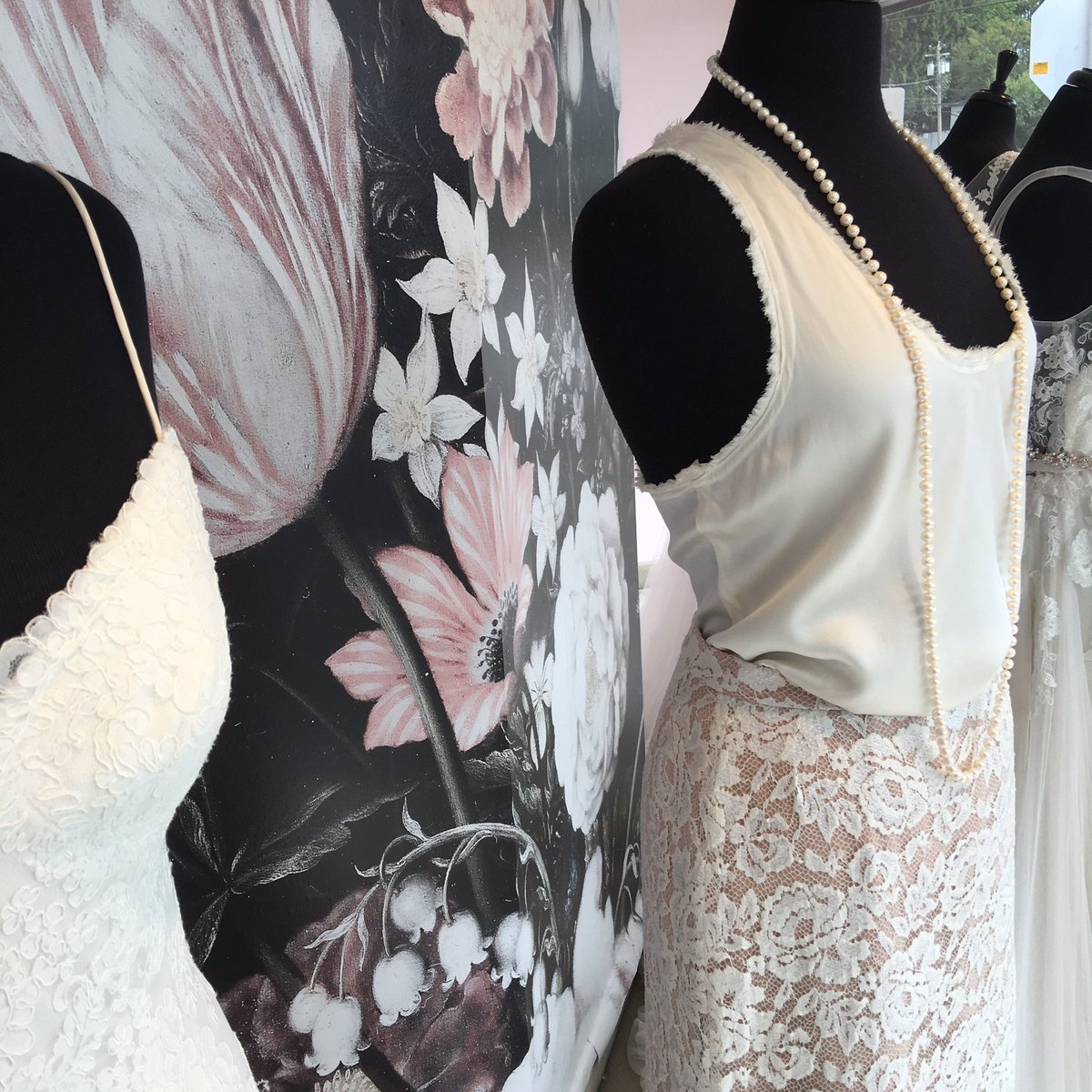 Loving our fabulous new window backdrop #diy #ittookavillage 👭👭👭🛠