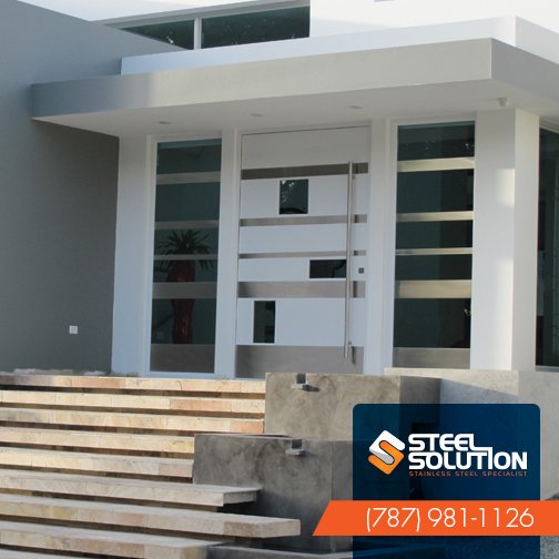 SteelSolutionPR's tweet image. Te fabricamos la puerta de tus sueños. Llama y coordina una cita. #SteelSolution #StainlessSteel #Residencial