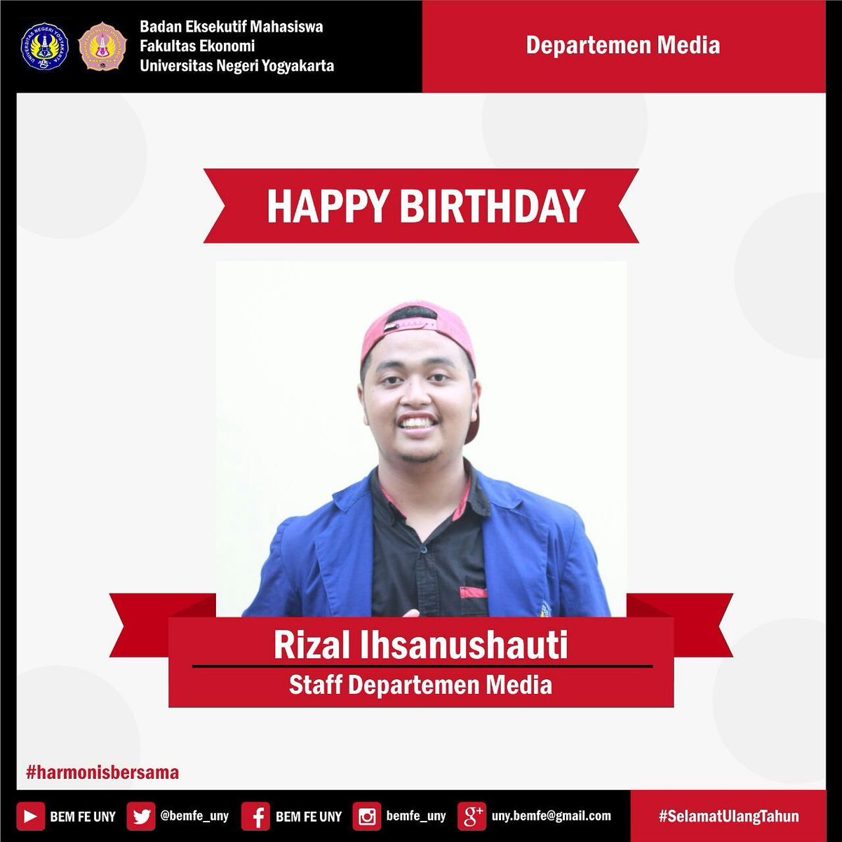 BEM KM FE UNY On Twitter Happy Birthday Rizal Ihsanushauti Staff