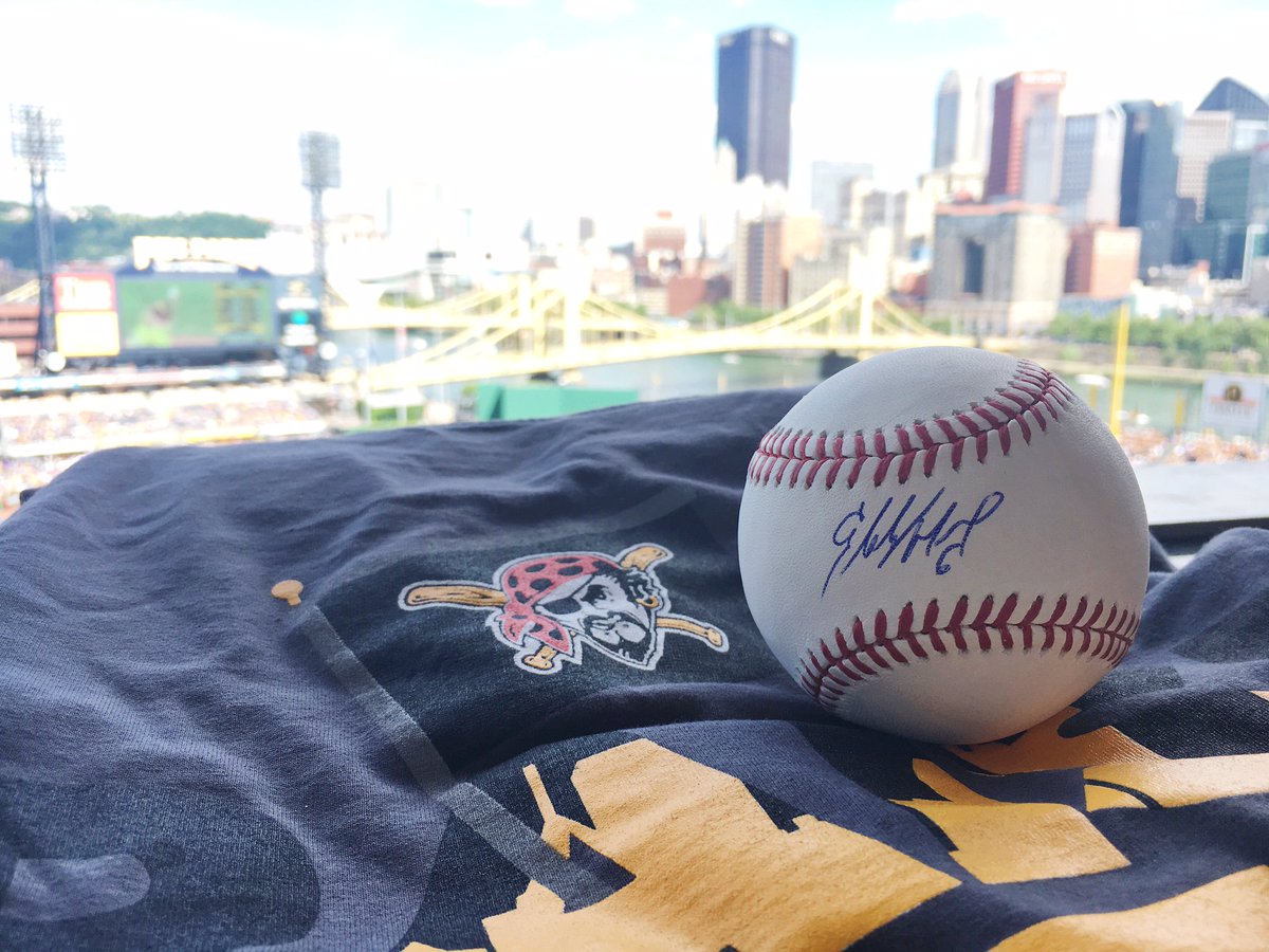 Pirates's tweet image. RETWEET THIS NOW for a chance to win a SIGNED Starling Marte baseball! #BucStars