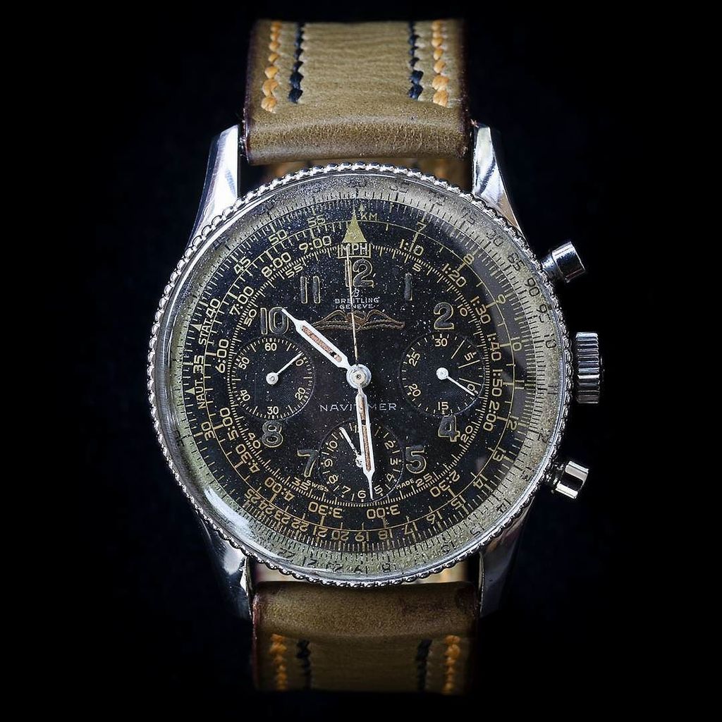 SABELSaddlery's tweet image. #Handstitched black &amp;amp; gold #linenthread works with this muted #Breitling #Navitimer 
The #… ift.tt/29WDxSD