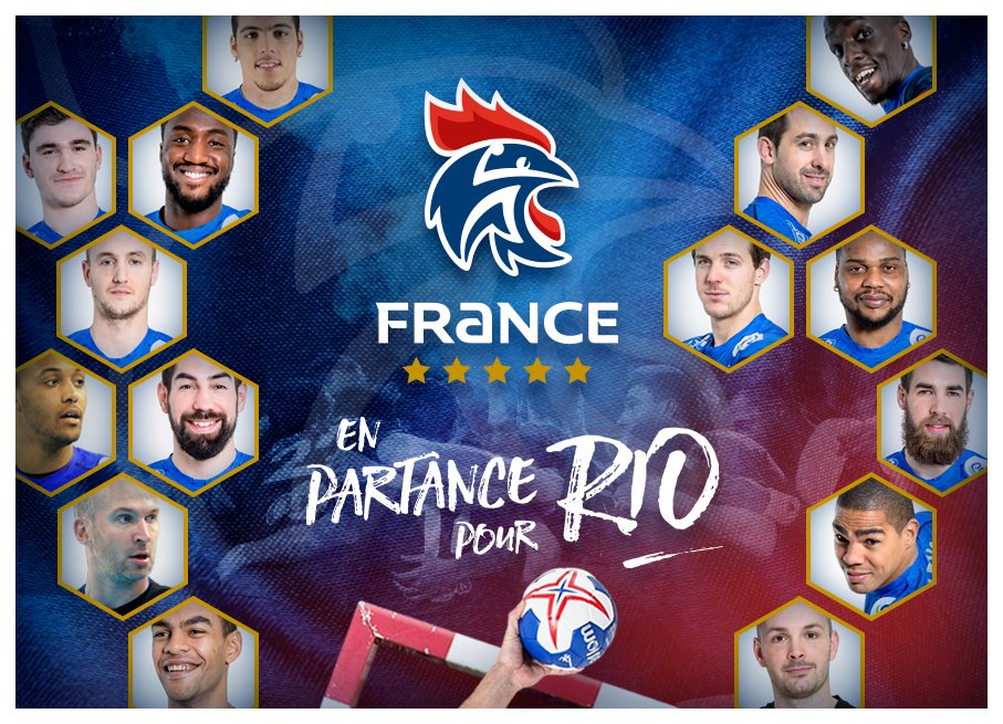 #EdF[M]-Destination
Liste des 14+1 sélectionnés pour Rio
BRAVO messieurs! Un grand MERCI aux 5 autres!
#BleuetFier