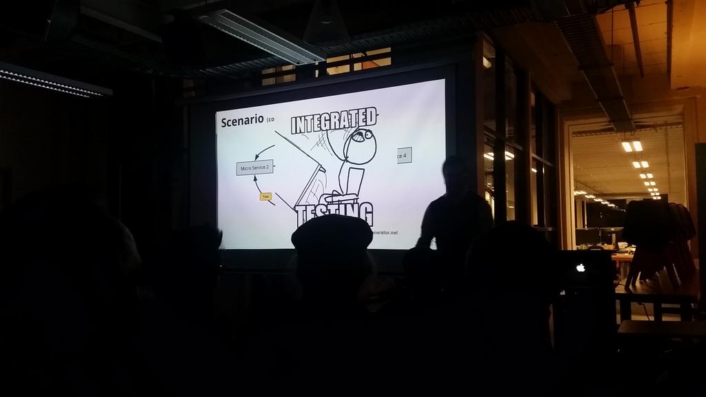 <a href="/tarciosaraiva/">Tarcio Saraiva</a> taking us through consumer driven contracts with pact js <a href="/melbjs/">MelbJS</a> meetup. #pact #js